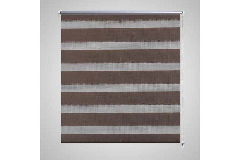 Rullgardin randig brun 80x150 cm transparent - Brun - Textil & mattor - Gardiner - Rullgardin