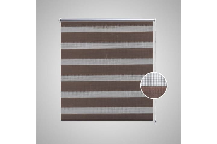 Rullgardin randig brun 80x150 cm transparent - Brun - Textil & mattor - Gardiner - Rullgardin
