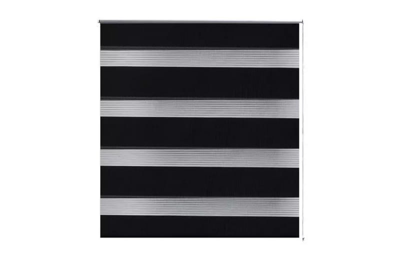 Rullgardin randig svart 120x230 cm transparent - Svart - Textil & mattor - Gardiner - Rullgardin