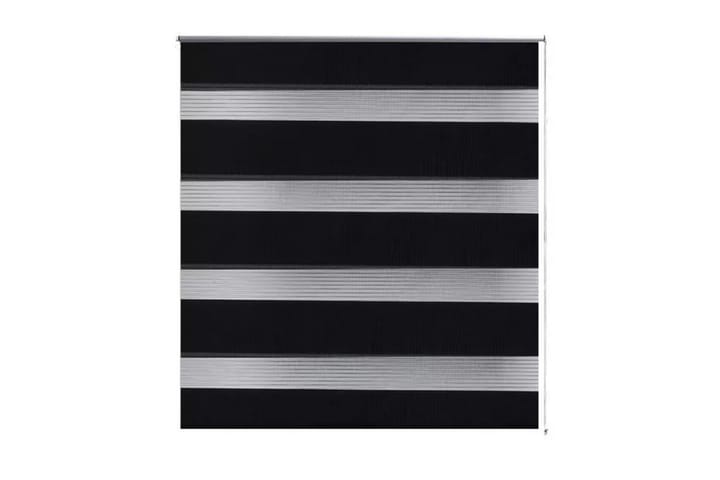 Rullgardin randig svart 80x175 cm transparent - Svart - Textil & mattor - Gardiner - Rullgardin