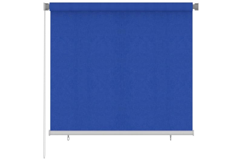 Rullgardin utomhus 160 x 140 cm blå HDPE - Blå - Textil & mattor - Gardiner - Rullgardin