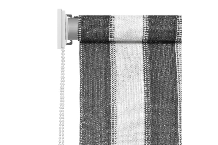 Rullgardin utomhus 180x230 cm antracit och vita ränder - Grå - Textil & mattor - Gardiner - Rullgardin