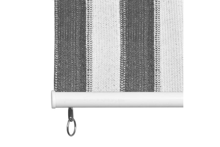 Rullgardin utomhus 180x230 cm antracit och vita ränder - Grå - Textil & mattor - Gardiner - Rullgardin