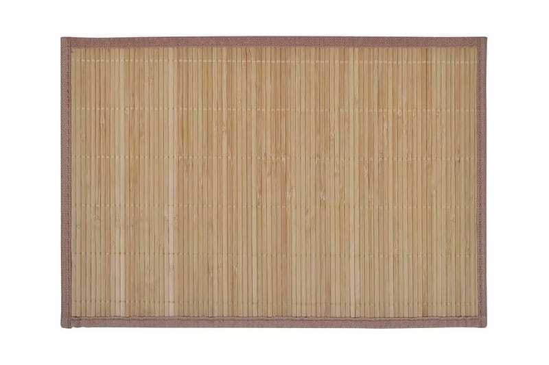6 Bordstabletter i bambu 30x45 cm brun - Brun - Servering & matlagning - Annat för dukning & servering - Grytunderlägg