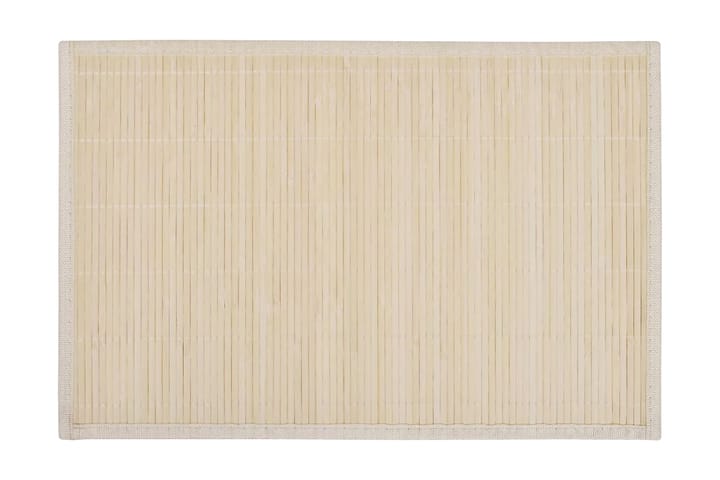 6 Bordstabletter i bambu 30x45 cm naturfärg - Beige - Inredning - Dekoration & inredningsdetaljer - Bordsdekoration - Bordstablett