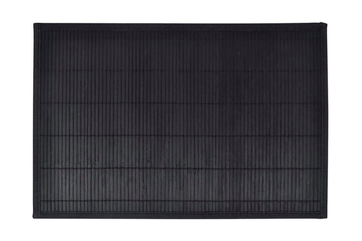 6 Bordstabletter i bambu 30x45 cm svart - Svart - Textil & mattor - Kökstextil