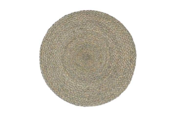Bordstabletter 4 st grå 38 cm rund jute - Grå - Textil & mattor - Kökstextil