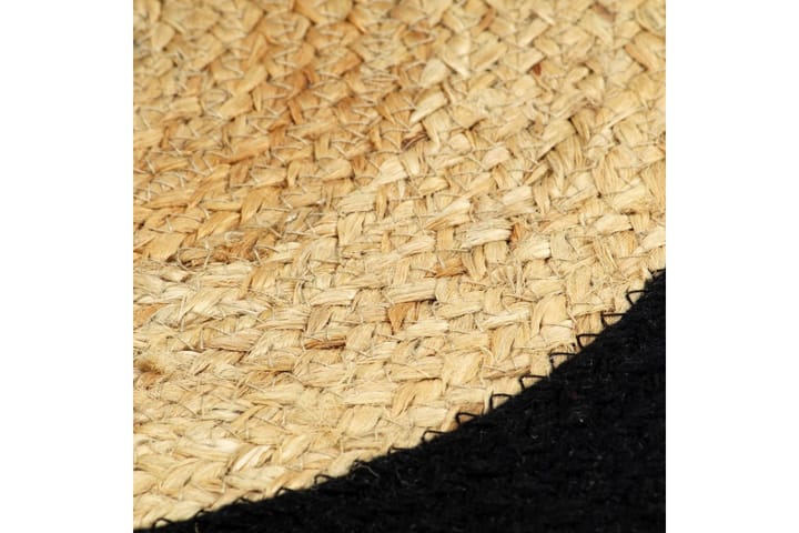 Bordstabletter 4 st naturlig och svart 38 cm jute och bomull - Svart - Textil & mattor - Kökstextil