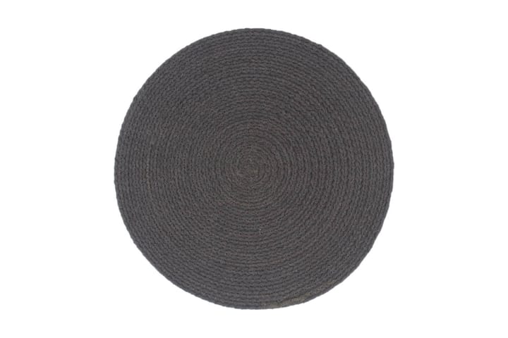 Bordstabletter 6 st mörkgrå 38 cm rund bomull - Grå - Textil & mattor - Kökstextil