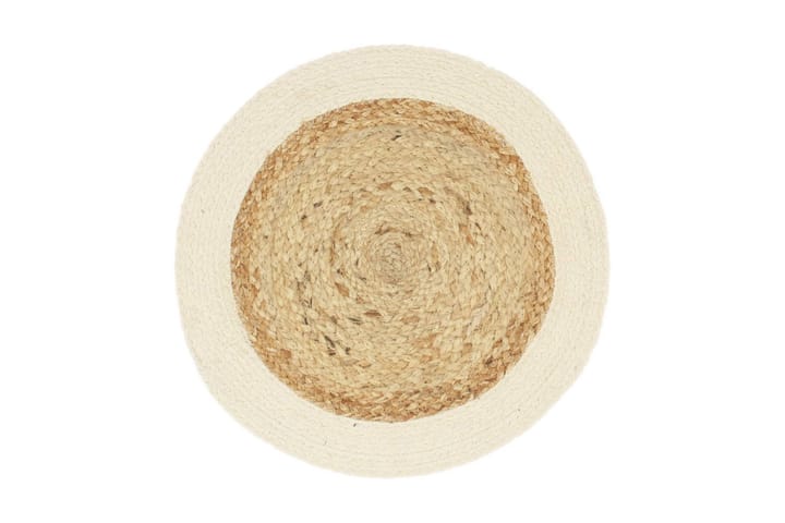 Bordstabletter 6 st naturlig 38 cm rund jute och bomull - Brun - Textil & mattor - Kökstextil