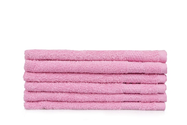 Handduk Hobby 30x50 cm 6-pack - Rosa - Textil & mattor - Kökstextil