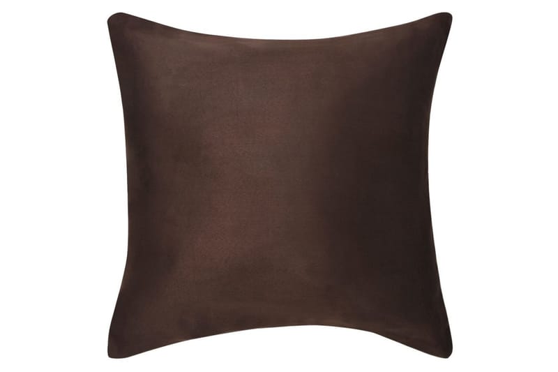 Kuddöverdrag 4 st 40x40 cm mockaimitation polyester brun - Brun - Textil & mattor - Kudde & kuddfodral - Kuddfodral