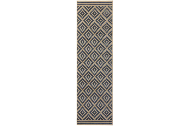 Flatvävd matta Florence Alfresco Moretti 66x230 cm Blå/Beige
