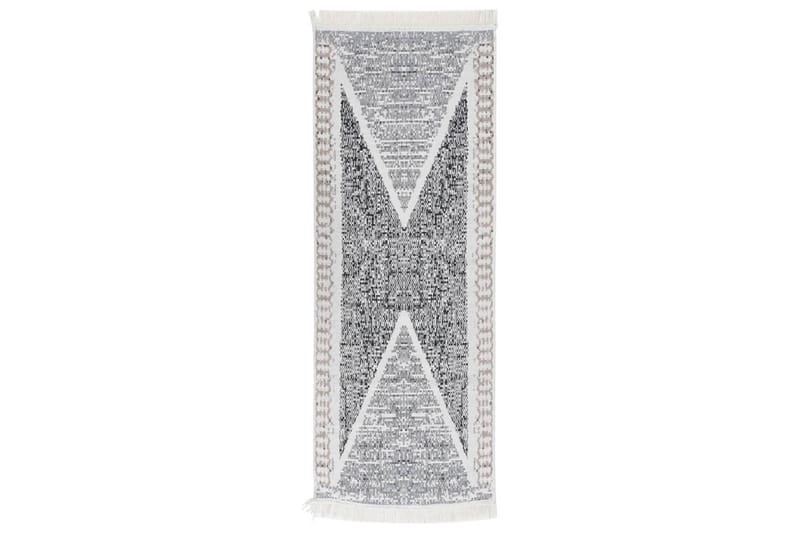 Matta svart och grå 100x300 cm bomull - Grå - Textil & mattor - Matta - Modern matta - Bomullsmatta