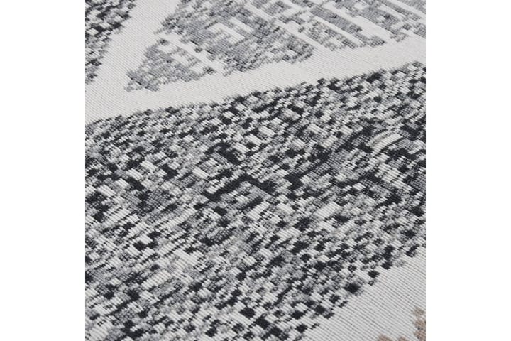 Matta svart och grå 80x300 cm bomull - Grå - Textil & mattor - Matta - Modern matta - Bomullsmatta