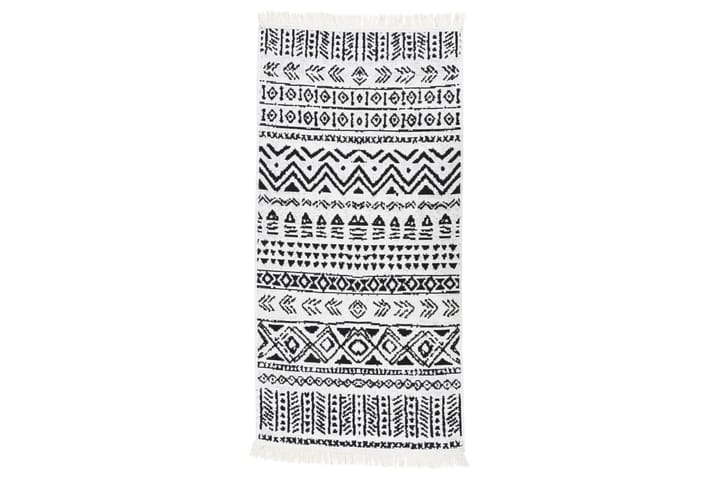 Matta svart och vit 100x200 cm bomull - Svart - Textil & mattor - Matta - Modern matta - Bomullsmatta