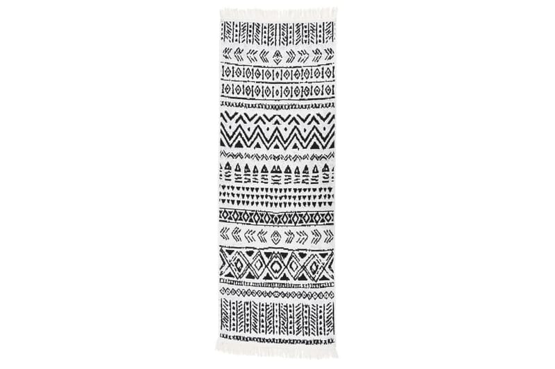 Matta svart och vit 100x300 cm bomull - Svart - Textil & mattor - Matta - Modern matta - Bomullsmatta
