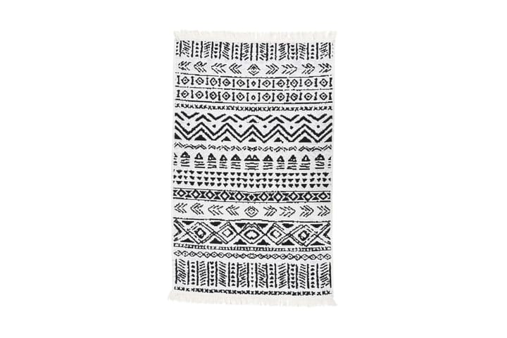 Matta svart och vit 160x230 cm bomull - Svart - Textil & mattor - Matta - Modern matta - Bomullsmatta