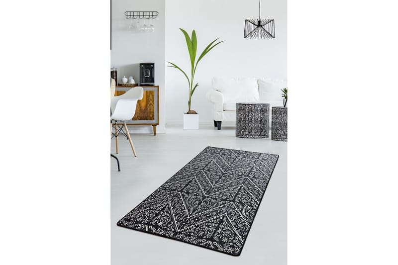 Entrematta Hemangie 80x300 cm - Svart/Sammet - Textil & mattor - Matta - Små mattor