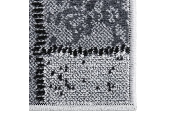 Gångmatta grå BCF med blockmönster 60x250 cm - Grå - Textil & mattor - Matta - Modern matta - Gångmatta