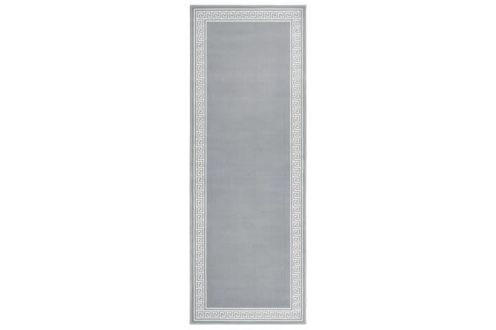Gångmatta grå BCF med motivbård 100x250 cm - Grå - Textil & mattor - Matta - Modern matta - Gångmatta