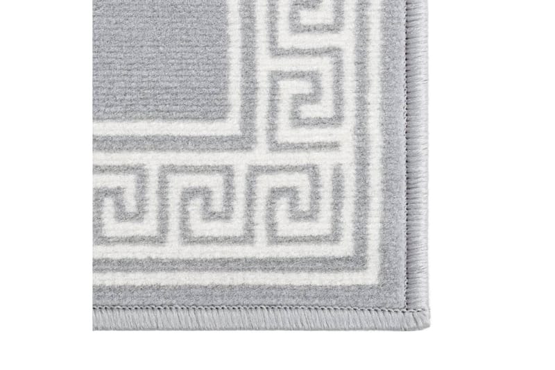 Gångmatta grå BCF med motivbård 100x300 cm - Grå - Textil & mattor - Matta - Modern matta - Gångmatta