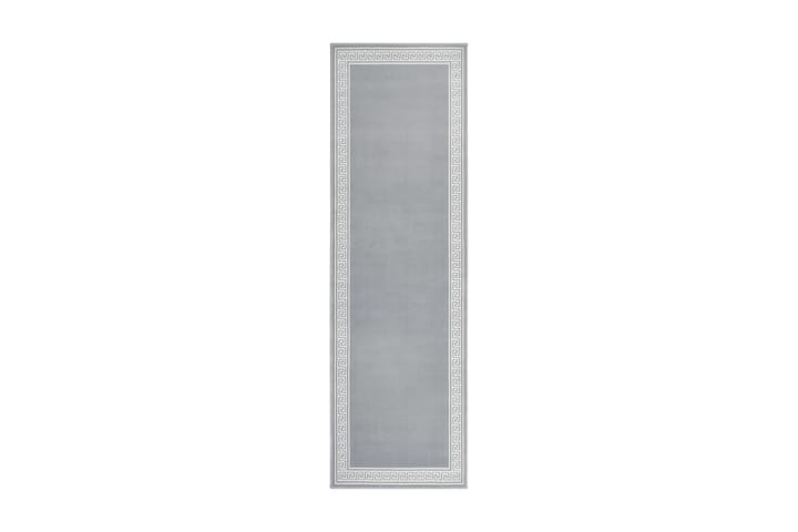 Gångmatta grå BCF med motivbård 100x350 cm - Grå - Textil & mattor - Matta - Modern matta - Gångmatta