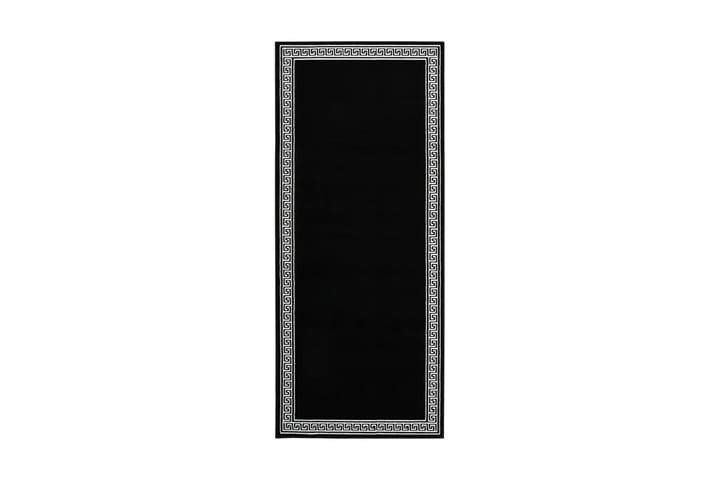 Gångmatta svart BCF med motivbård 100x200 cm - Svart - Textil & mattor - Matta - Modern matta - Gångmatta