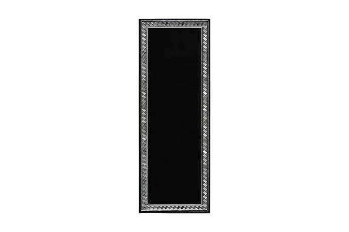 Gångmatta svart BCF med motivbård 100x250 cm - Svart - Textil & mattor - Matta - Modern matta - Gångmatta