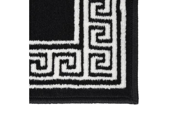 Gångmatta svart BCF med motivbård 100x400 cm - Svart - Textil & mattor - Matta - Modern matta - Gångmatta