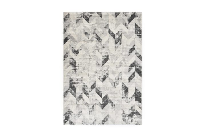 Matta grå och vit 80x150 cm PP - Grå - Textil & mattor - Matta - Modern matta - Ryamatta