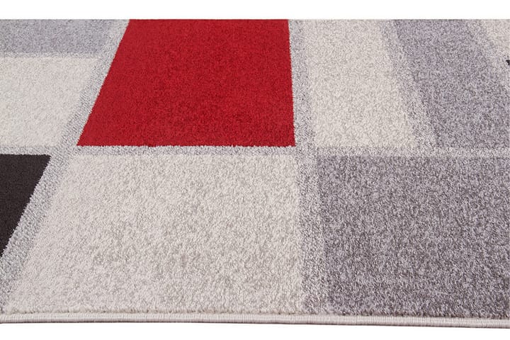 Ryamatta Casa H 150x220 cm Grå/Röd - Vivace - Textil & mattor - Matta - Modern matta - Ryamatta