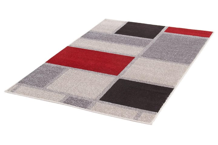Ryamatta Casa H 150x220 cm Grå/Röd - Vivace - Textil & mattor - Matta - Modern matta - Ryamatta
