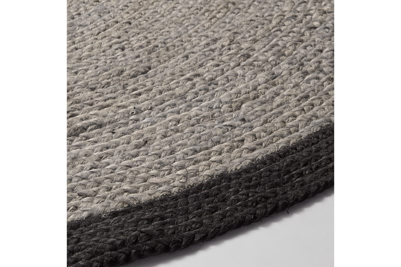 Jutematta Samy Rund 150 - Beige|Svart - Textil & mattor - Matta - Modern matta - Sisalmatta