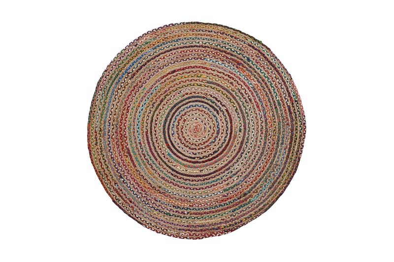 Jutematta Samy Rund 150x150 - Flerfärgad - Textil & mattor - Matta - Modern matta - Sisalmatta