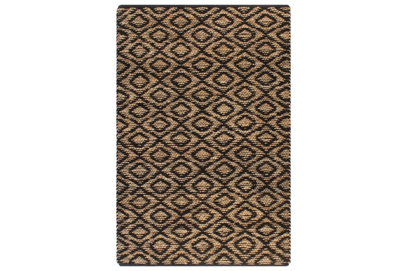 Matta handvävd jute 120x180 cm beige och svart - Svart - Textil & mattor - Matta - Modern matta - Sisalmatta