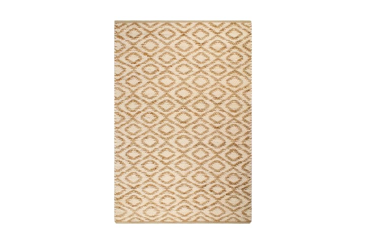 Matta handvävd jute 120x180 cm beige och vit - Brun - Textil & mattor - Matta - Modern matta - Sisalmatta