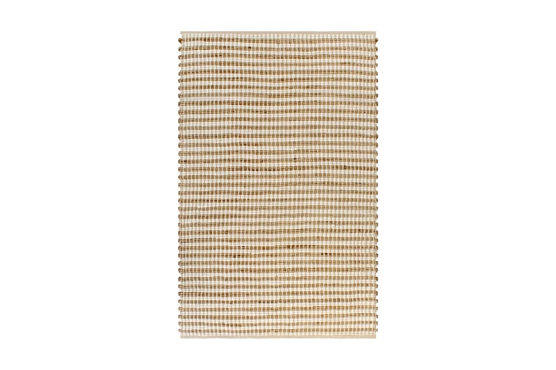 Matta handvävd jute 120x180 cm beige och vit - Brun - Textil & mattor - Matta - Modern matta - Sisalmatta