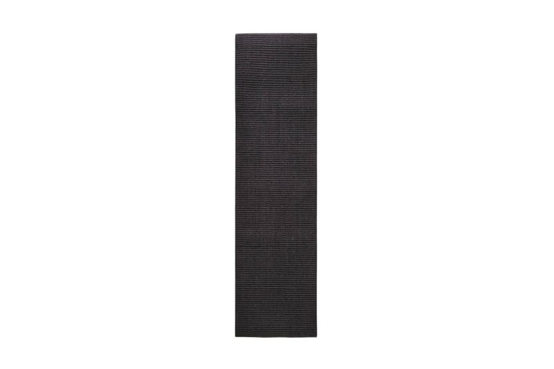 Matta naturlig sisal 80x300 cm svart - Svart - Textil & mattor - Matta - Modern matta - Sisalmatta