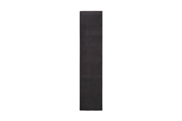 Matta naturlig sisal 80x350 cm svart - Svart - Textil & mattor - Matta - Modern matta - Sisalmatta
