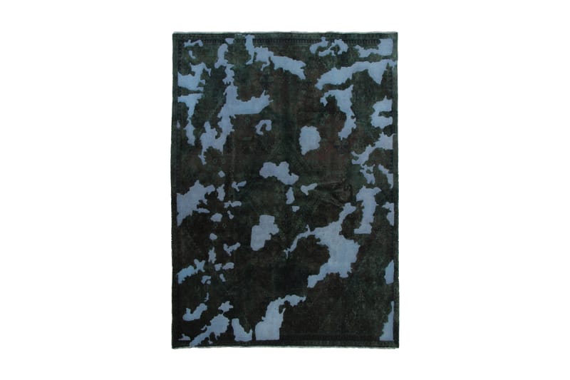 Handknuten Vintage Matta Ull Mörkgrön/Blå 190x267cm - Blå|Mörkgrön - Textil & mattor - Matta - Modern matta - Ullmatta