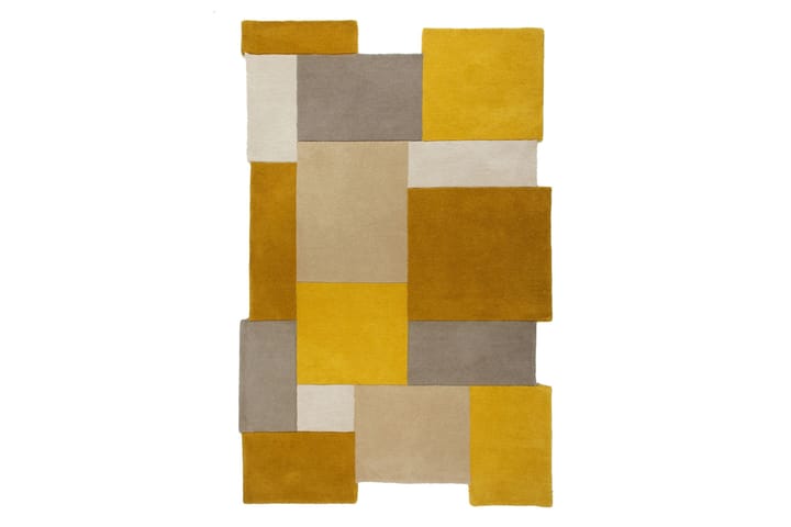 Ullmatta Abstract Collage 120x180 cm Ockra/Natur - Flair Rugs - Textil & mattor - Matta - Modern matta - Ullmatta