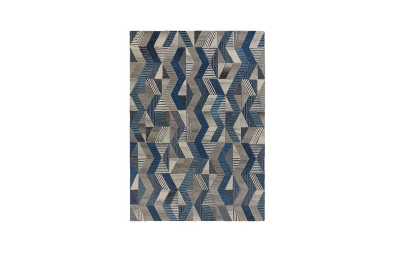Ullmatta Moda Asher 120x170 cm Blå - Flair Rugs - Textil & mattor - Matta - Orientalisk matta - Patchwork matta