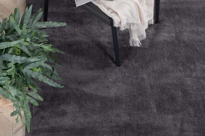 Matta Viskos-look Undra 250x350 - Mörkgrå - Textil & mattor - Matta - Modern matta - Viskosmatta & konstsilkesmatta
