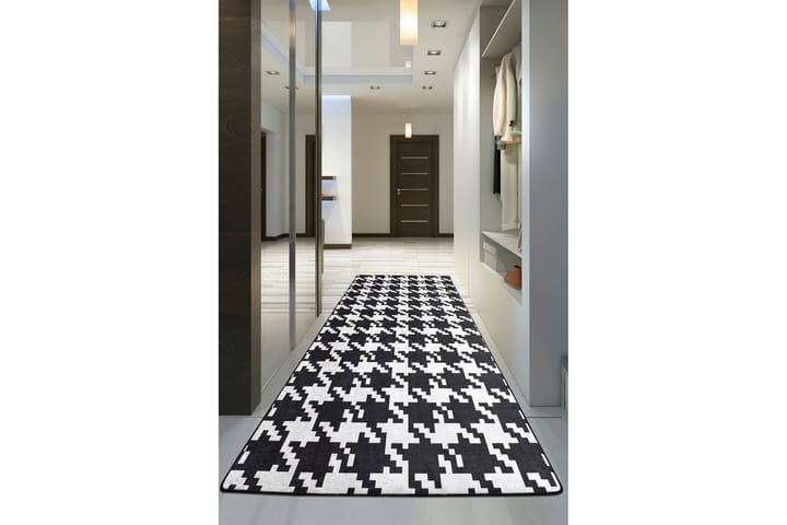 Matta Chilai 100x300 cm - Svart/Vit - Textil & mattor - Matta - Modern matta - Wiltonmatta