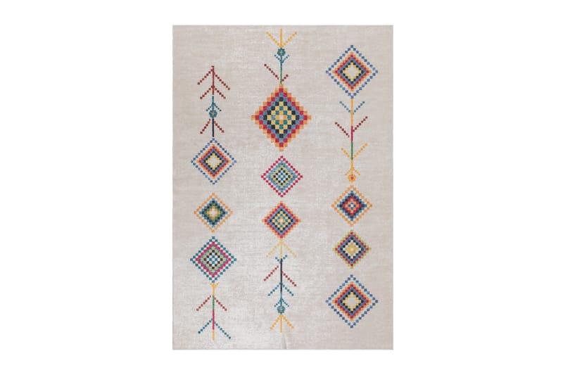 Wiltonmatta Gizmo Aztec 160x230 cm Tvättbar - Cremevit - Textil & mattor - Matta - Modern matta - Wiltonmatta
