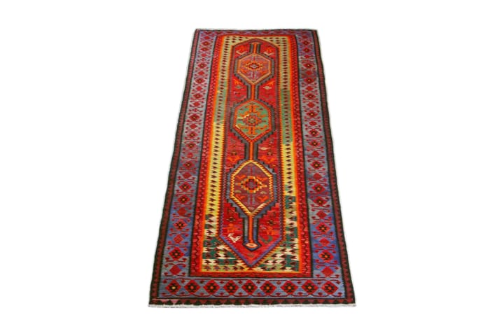 Handknuten Persisk Matta 100x286 cm Kelim - Röd/Mörkblå - Textil & mattor - Matta - Orientalisk matta - Kelimmatta