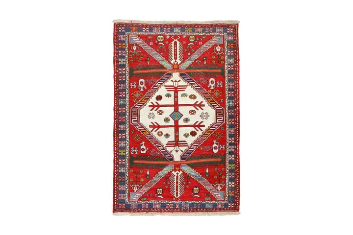 Handknuten Persisk Matta 105x155 cm Kelim - Röd/Mörkblå - Textil & mattor - Matta - Orientalisk matta - Kelimmatta
