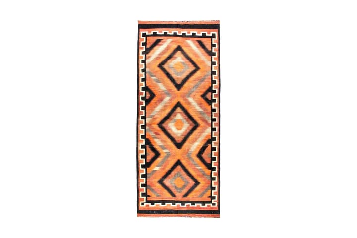 Handknuten Persisk Matta 131x320 cm Kelim - Orange/Svart - Textil & mattor - Matta - Orientalisk matta