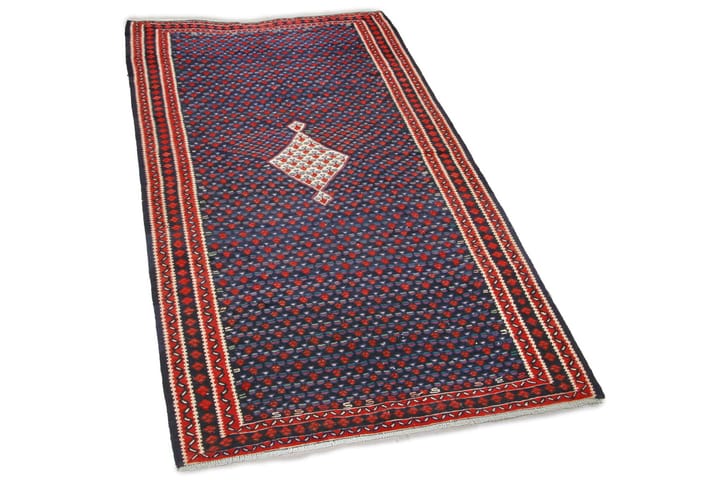 Handknuten Persisk Matta 146x282 cm Kelim - Mörkblå/Röd - Textil & mattor - Matta - Orientalisk matta - Kelimmatta